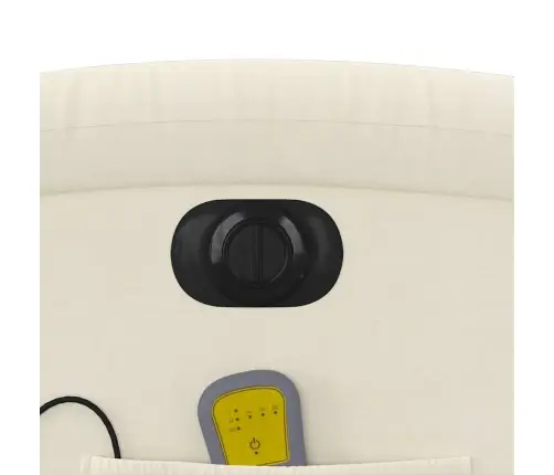 Elektrisks Masāžas Krēsls, Atgāžams, Krēmkrāsas Samts Vidaxl