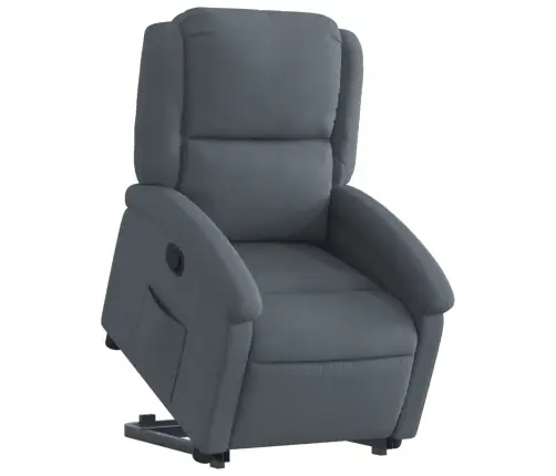 Atpūtas Krēsls, Paceļams, Atgāžams, Tumši Pelēks Samts Vidaxl