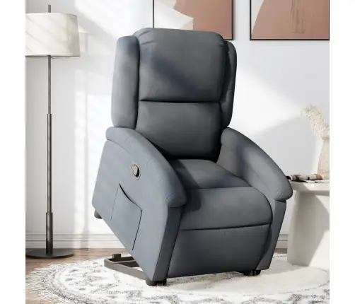 Atpūtas Krēsls, Paceļams, Atgāžams, Tumši Pelēks Samts Vidaxl