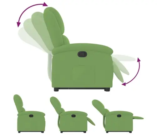 Atsistojantis Atlošiamas Krėslas, Šviesiai Žalias, Aksomas