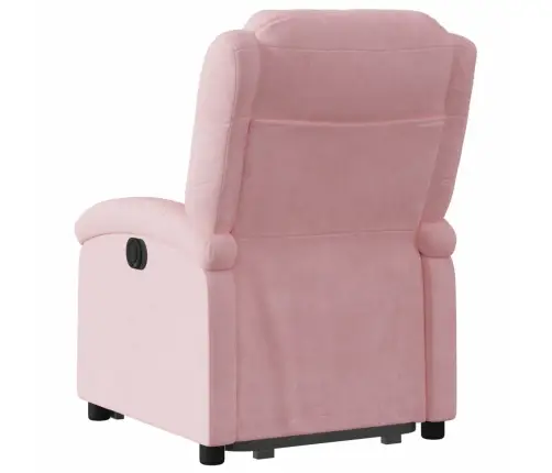 Atpūtas Krēsls, Paceļams, Atgāžams, Rozā Samts Vidaxl