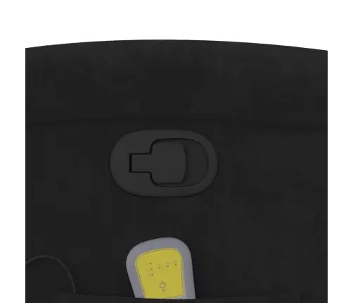 Masāžas Krēsls, Paceļams, Atgāžams, Melns Samts Vidaxl