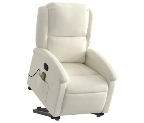 Püsti Tõusmist Toetav Massaažitool, Kreemjas, Samet