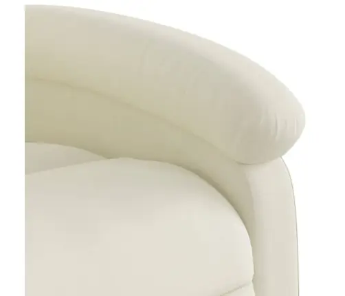 Elektrisks Atpūtas Krēsls, Paceļams/Atgāžams, Krēmkrāsas Samts Vidaxl