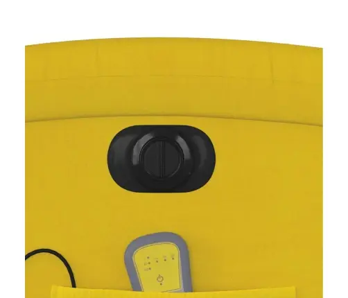 Elektrisks Masāžas Krēsls, Paceļams, Atgāžams, Dzeltens Samts Vidaxl