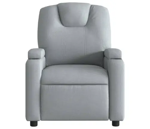 Elektrisks Atpūtas Krēsls, Atgāžams, Gaiši Pelēks Audums Vidaxl