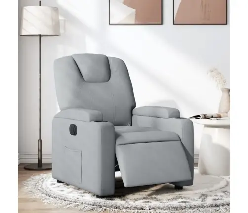 Elektrisks Atpūtas Krēsls, Atgāžams, Gaiši Pelēks Audums Vidaxl