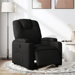 Elektrisks Atpūtas Krēsls, Atgāžams, Melns Audums Vidaxl
