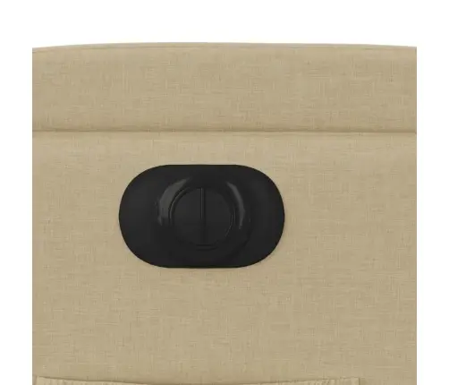 Elektrisks Atpūtas Krēsls, Atgāžams, Krēmkrāsas Audums Vidaxl