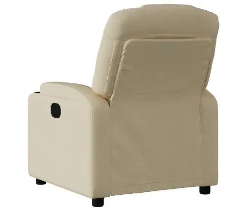 Elektrisks Atpūtas Krēsls, Atgāžams, Krēmkrāsas Audums Vidaxl