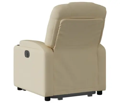 Elektrinis Atsistojantis Atlošiamas Krėslas, Kreminis, Audinys