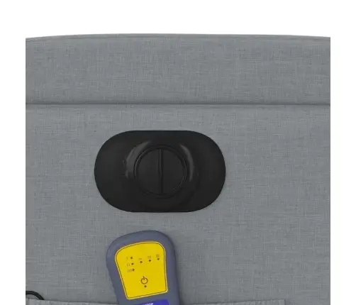 Elektrisks Masāžas Krēsls, Paceļams, Atgāžams, Pelēks Audums Vidaxl