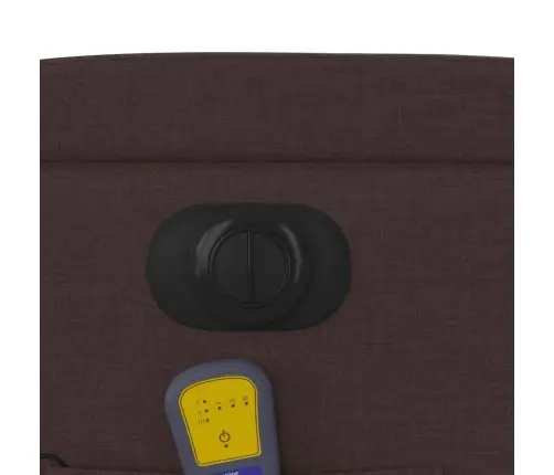 Elektrisks Masāžas Krēsls, Paceļams, Atgāžams, Brūns Audums Vidaxl