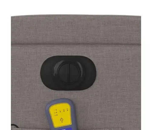 Elektrisks Masāžas Krēsls, Paceļams, Pelēkbrūns Audums Vidaxl