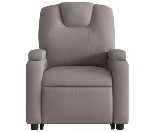 Elektrisks Masāžas Krēsls, Paceļams, Pelēkbrūns Audums Vidaxl