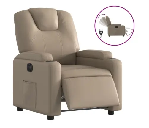 Elektrisks Atpūtas Krēsls, Kapučīno Krāsas Mākslīgā Āda Vidaxl