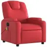 Elektrisks Masāžas Krēsls, Atgāžams, Sarkana Mākslīgā Āda Vidaxl