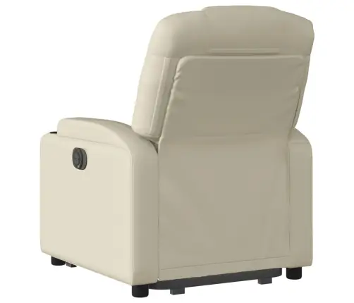 Paceļams Atpūtas Krēsls, Krēmkrāsas Mākslīgā Āda Vidaxl