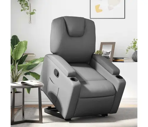 Püsti Tõusmist Toetav Tugitool, Hall, Kunstnahk