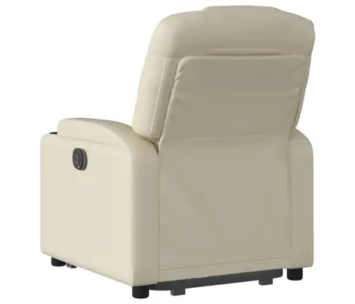 Atsistojantis Elektrinis Krėslas, Kreminis, Dirbtinė Oda