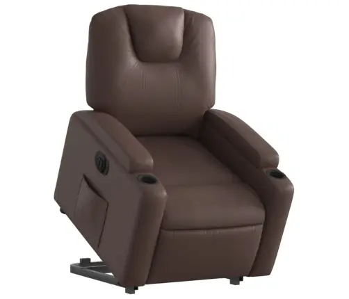 Elektrisks Atpūtas Krēsls Paceļams/Atgāžams, Brūna Mākslīgā Āda Vidaxl Elektrisks Atpūtas Krēsls Paceļams/Atgāžams, Brūna Mākslīgā Āda Vidaxl