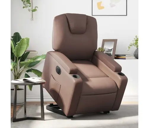 Elektrisks Atpūtas Krēsls Paceļams/Atgāžams, Brūna Mākslīgā Āda Vidaxl Elektrisks Atpūtas Krēsls Paceļams/Atgāžams, Brūna Mākslīgā Āda Vidaxl