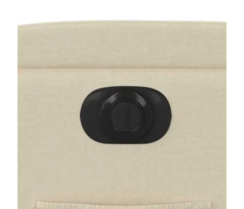 Elektrisks Atpūtas Krēsls, Atgāžams, Krēmkrāsas Audums Vidaxl