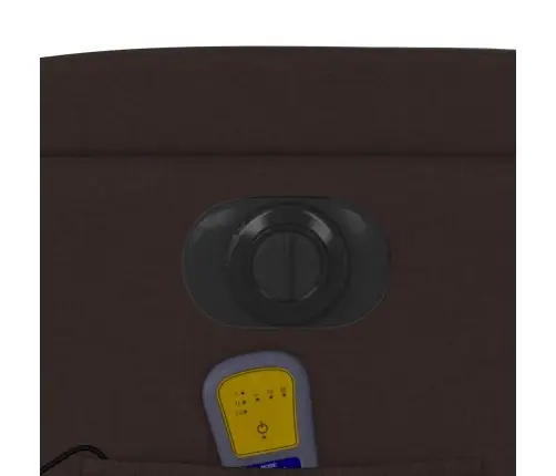 Elektrisks Masāžas Krēsls, Atgāžams, Tumši Brūns Audums Vidaxl