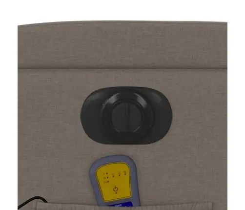 Elektrisks Masāžas Krēsls, Atgāžams, Pelēkbrūns Audums Vidaxl