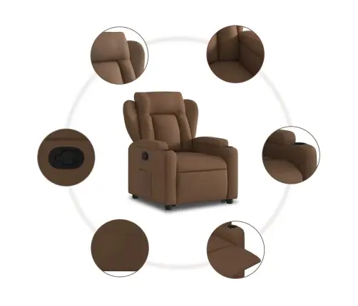 Püsti Tõusmist Toetav Tugitool, Pruun, Kangas