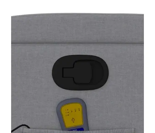 Masāžas Krēsls, Paceļams, Atgāžams, Gaiši Pelēks Audums Vidaxl