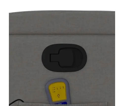 Atsistojantis Masažinis Krėslas, Tamsiai Pilkas, Audinys