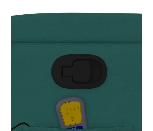 Masāžas Krēsls, Paceļams, Atgāžams, Tumši Zaļš Audums Vidaxl