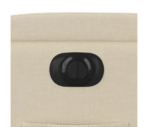 Elektrisks Atpūtas Krēsls, Paceļams/Atgāžams, Krēmkrāsas Audums Vidaxl