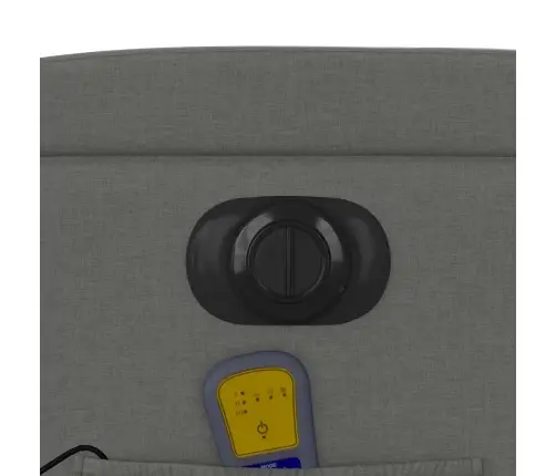 Atsistojantis Masažinis Krėslas, Tamsiai Pilkas, Audinys