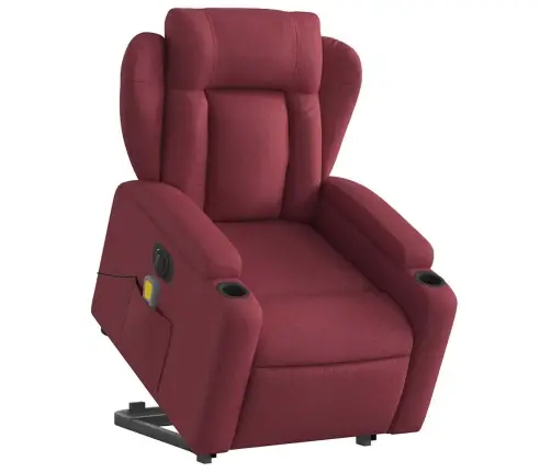 Elektriline Püstitõusmist Toetav Massaažitool, Veinipunane