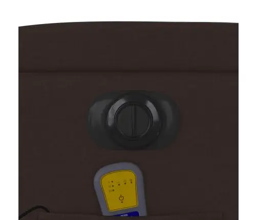 Elektrisks Masāžas Krēsls, Paceļams, Atgāžams, Brūns Audums Vidaxl