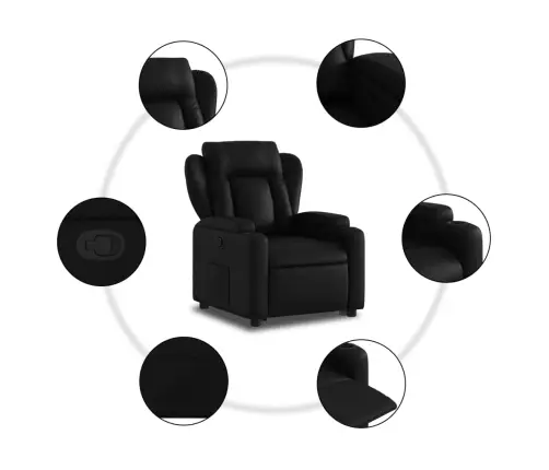 Püsti Tõusmist Toetav Tugitool, Must, Kunstnahk