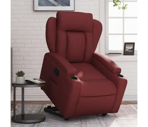 Atpūtas Krēsls, Paceļams, Atgāžams, Vīnsarkana Mākslīgā Āda Vidaxl