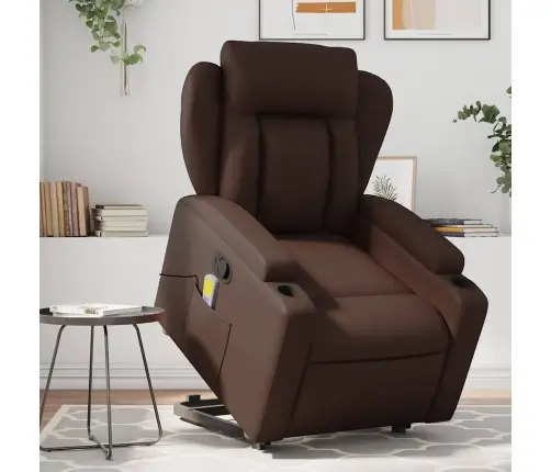 Masāžas Krēsls, Paceļams, Atgāžams, Brūna Mākslīgā Āda Vidaxl Masāžas Krēsls, Paceļams, Atgāžams, Brūna Mākslīgā Āda Vidaxl