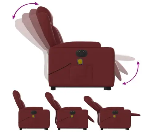 Elektrisks Masāžas Krēsls, Paceļams, Vīnsarkana Mākslīgā Āda Vidaxl Elektrisks Masāžas Krēsls, Paceļams, Vīnsarkana Mākslīgā Āda Vidaxl