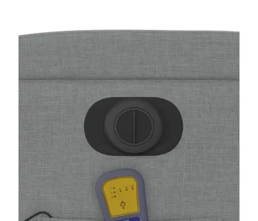 Elektrisks Masāžas Krēsls, Atgāžams, Gaiši Pelēks Audums Vidaxl