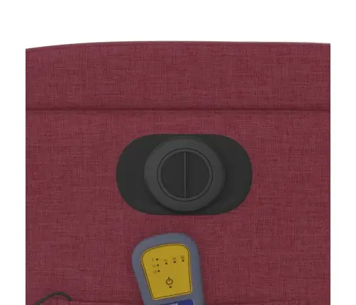 Elektrisks Masāžas Krēsls, Atgāžams, Vīnsarkans Audums Vidaxl
