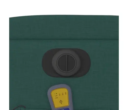 Elektrisks Masāžas Krēsls, Atgāžams, Tumši Zaļš Audums Vidaxl