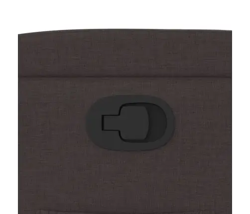 Atpūtas Krēsls, Paceļams, Atgāžams, Tumši Brūns Audums Vidaxl