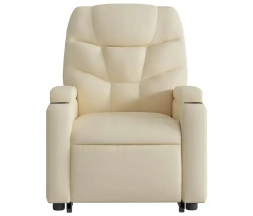 Atpūtas Krēsls, Paceļams, Atgāžams, Krēmkrāsas Audums Vidaxl