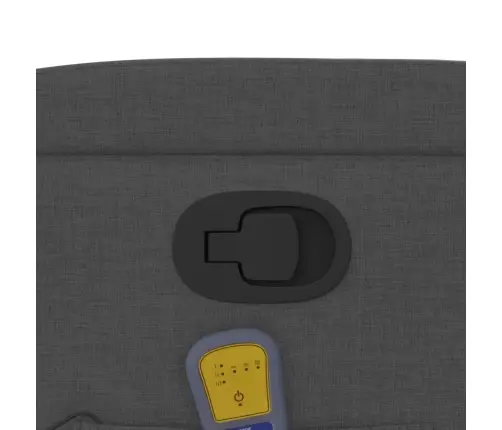 Masāžas Krēsls, Paceļams, Atgāžams, Tumši Pelēks Audums Vidaxl