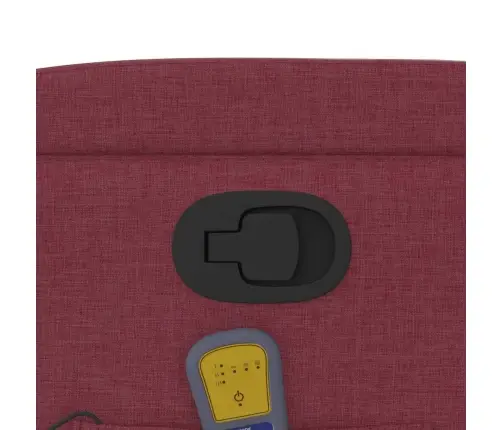 Masāžas Krēsls, Paceļams, Atgāžams, Vīnsarkans Audums Vidaxl