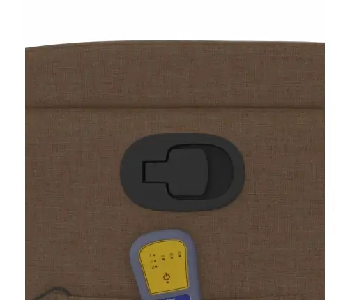 Atsistojantis Atlošiamas Masažinis Krėslas, Rudas, Audinys