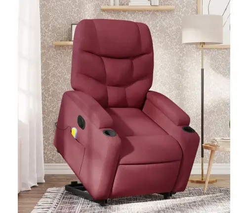 Elektriline Püstitõusmist Toetav Massaažitool, Veinipunane